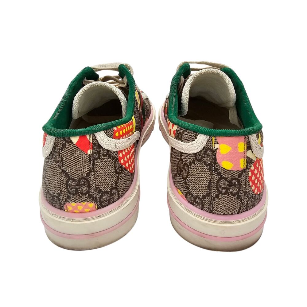 Gucci GG Supreme Canvas Tennis 1977 Sneaker Pink Red Apple Size 38.5 US 8.5 - Picture 6 of 11